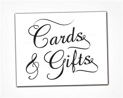 Gifts And Cards Sign Free Printable